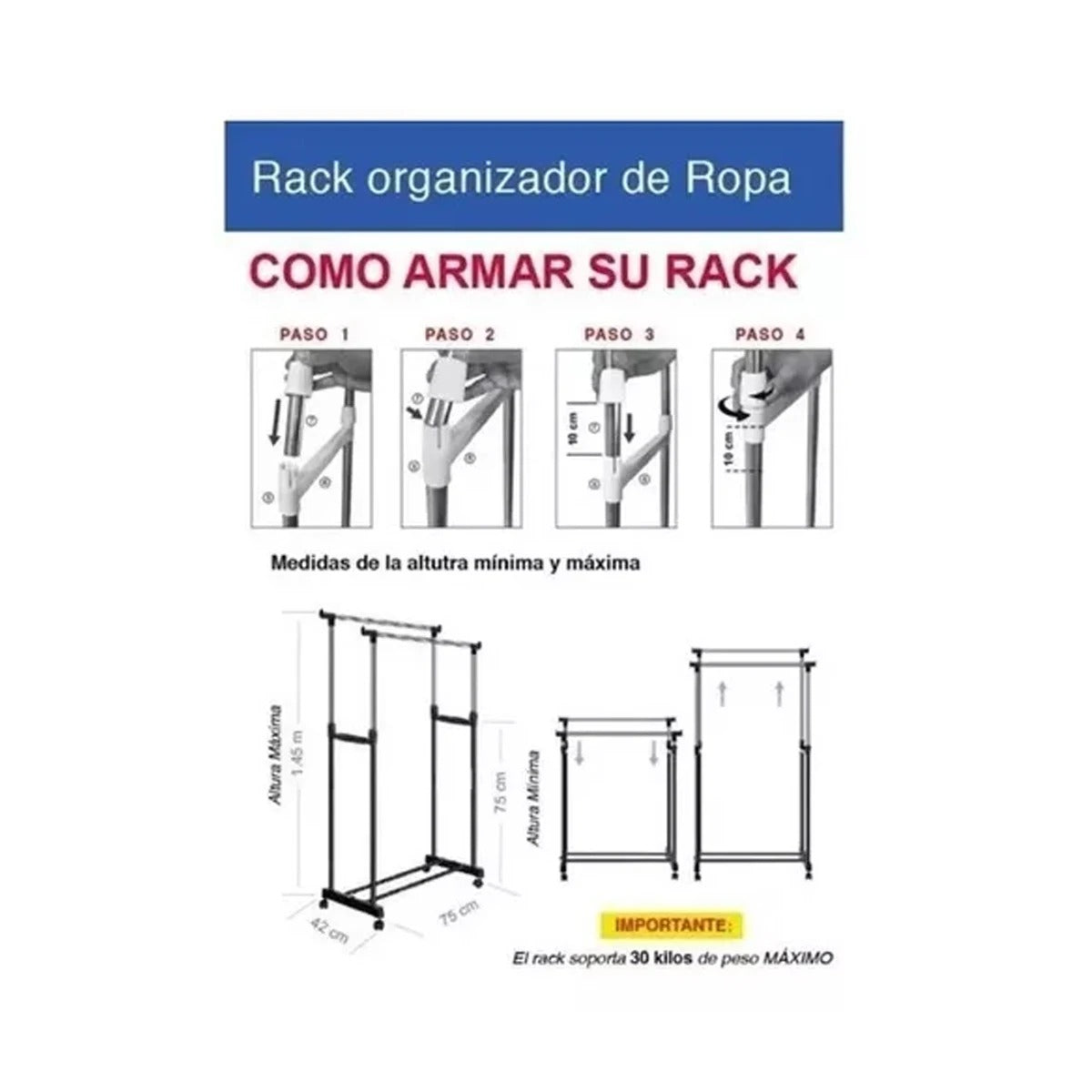 Rack 3 en 1: Organiza, almacena y exhibe con facilidad