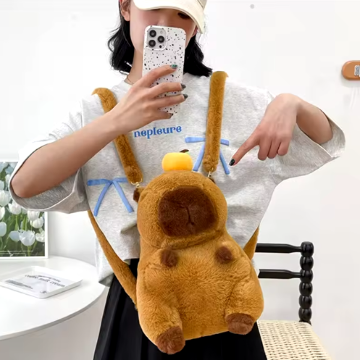 CapiPack Mochila Peluche Capybara