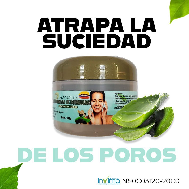 BurbuSkincare Mascarilla Carbonatada de Burbujas