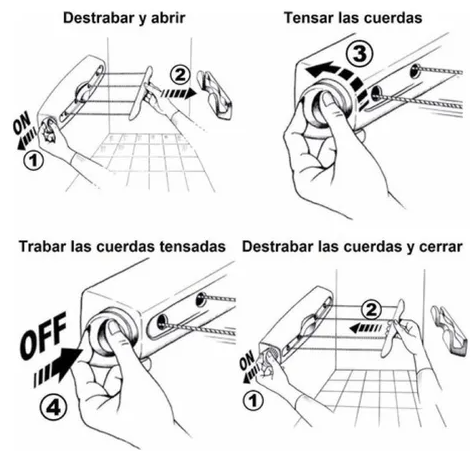 SOLDRY Tendedero de Ropa Retráctil