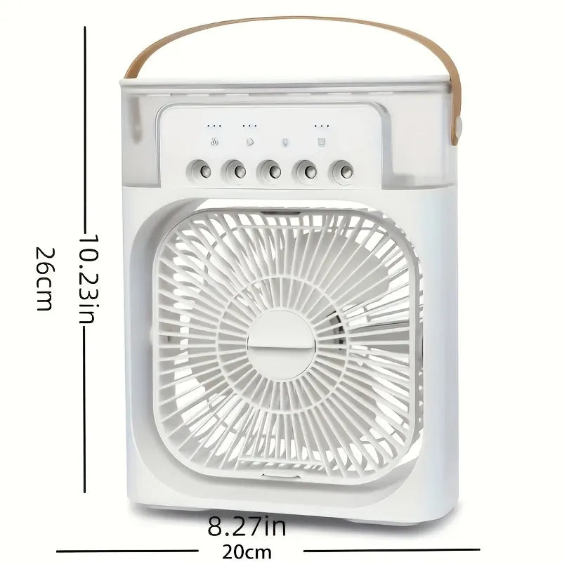 Mini Ventilador Aire Acondicionado Humidificador Led