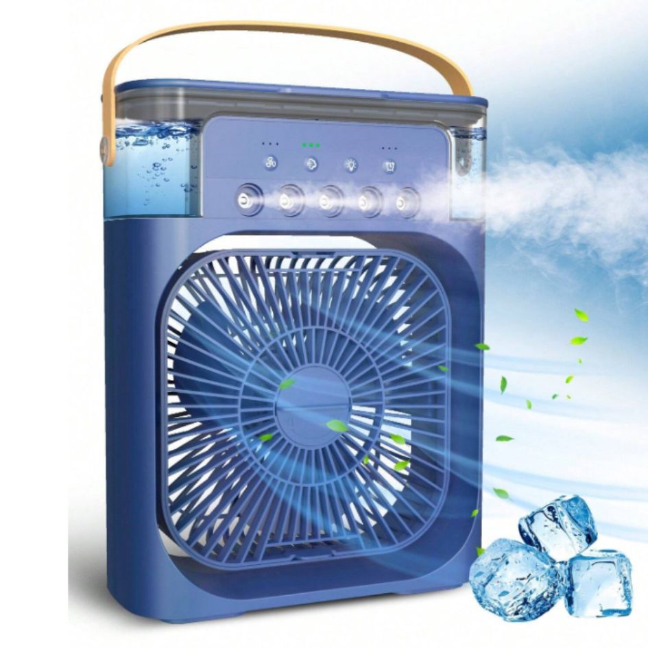 Mini Ventilador Aire Acondicionado Humidificador Led
