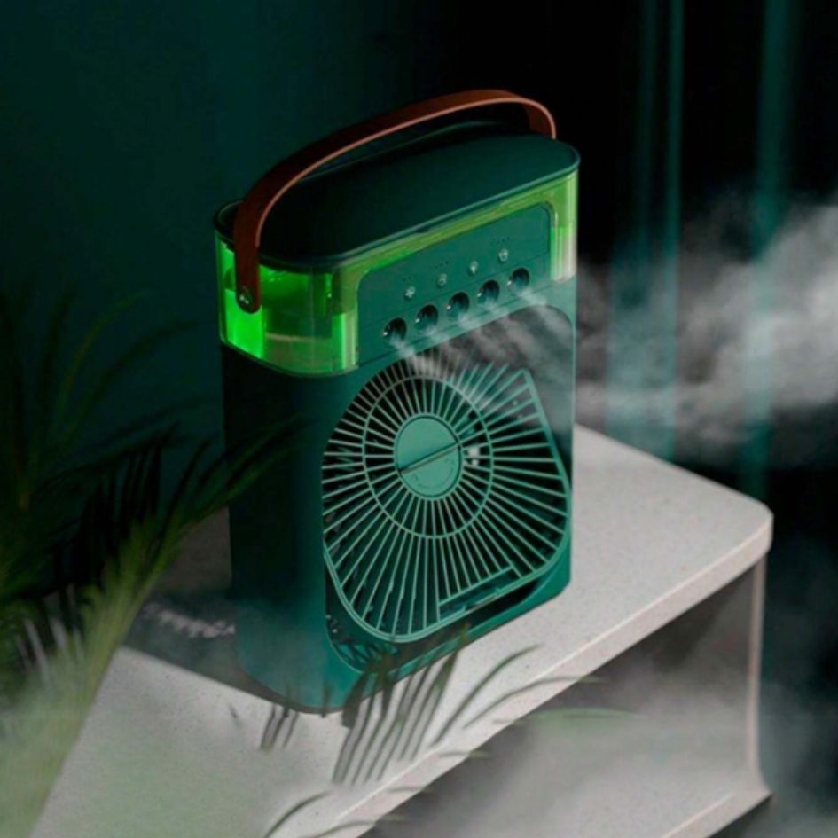 Mini Ventilador Aire Acondicionado Humidificador Led