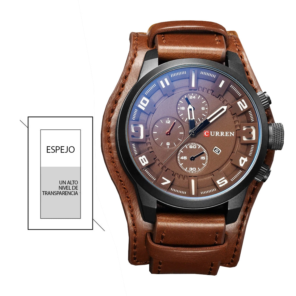 Reloj Curren 8225 Café Cuero Vintage