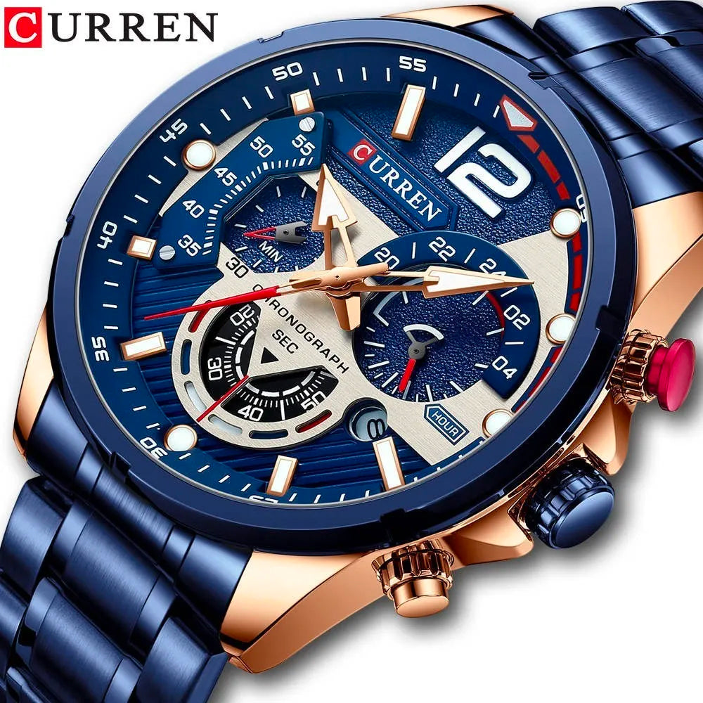 Reloj Curren 8395 Azul Cronó-Acero Inox