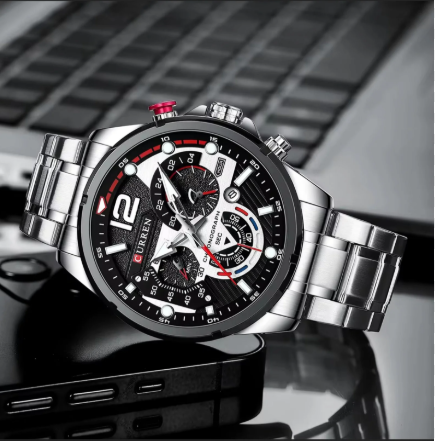 Reloj Curren 8395 Plateado - Acero Inox