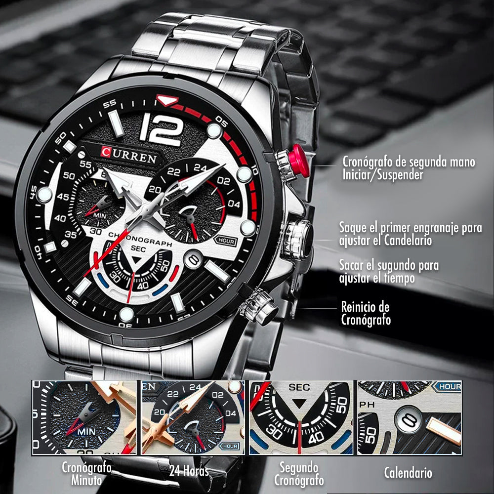 Reloj Curren 8395 Plateado - Acero Inox