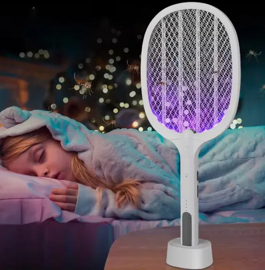 INSECTI-GUARD Raqueta Eléctrica con Luz Ultravioleta Matamosquitos