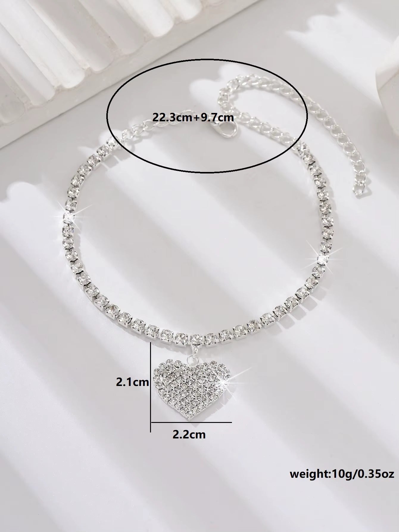Crystal Heart Anklet