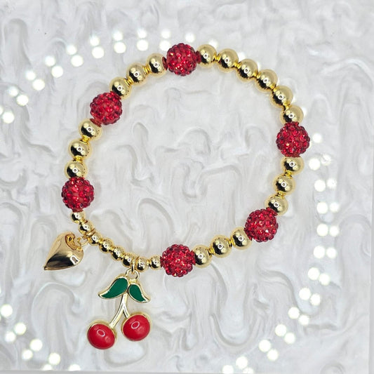 CHERRY LUXE Pulsera de Cerezas